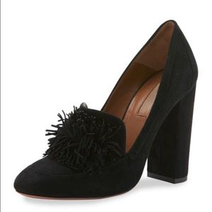 Aquazurra Wild Suede Fringe Loafer